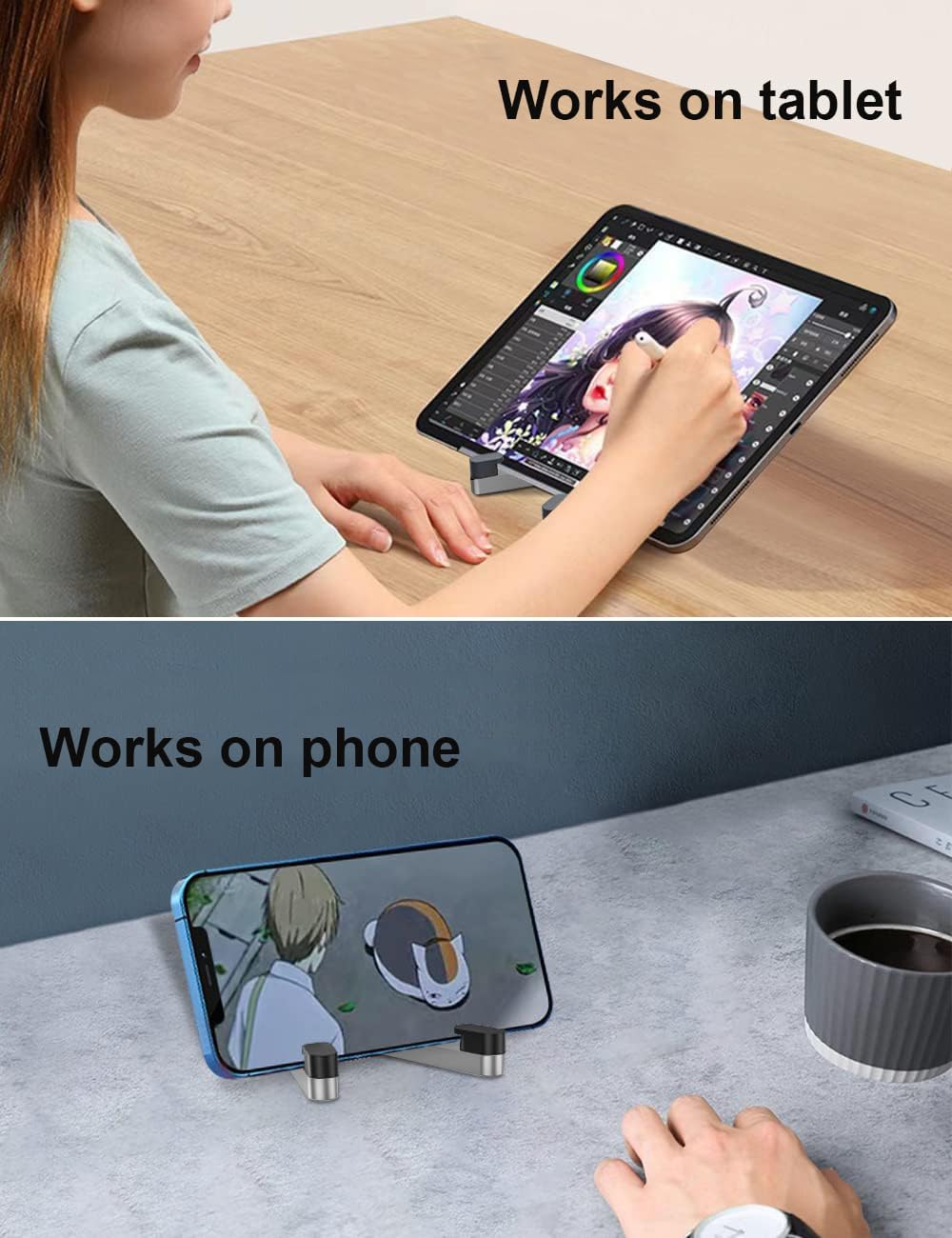 حامل هاتف خلوي قابل للطي من ال - مراجعة Phone Stand Aluminum وسعره