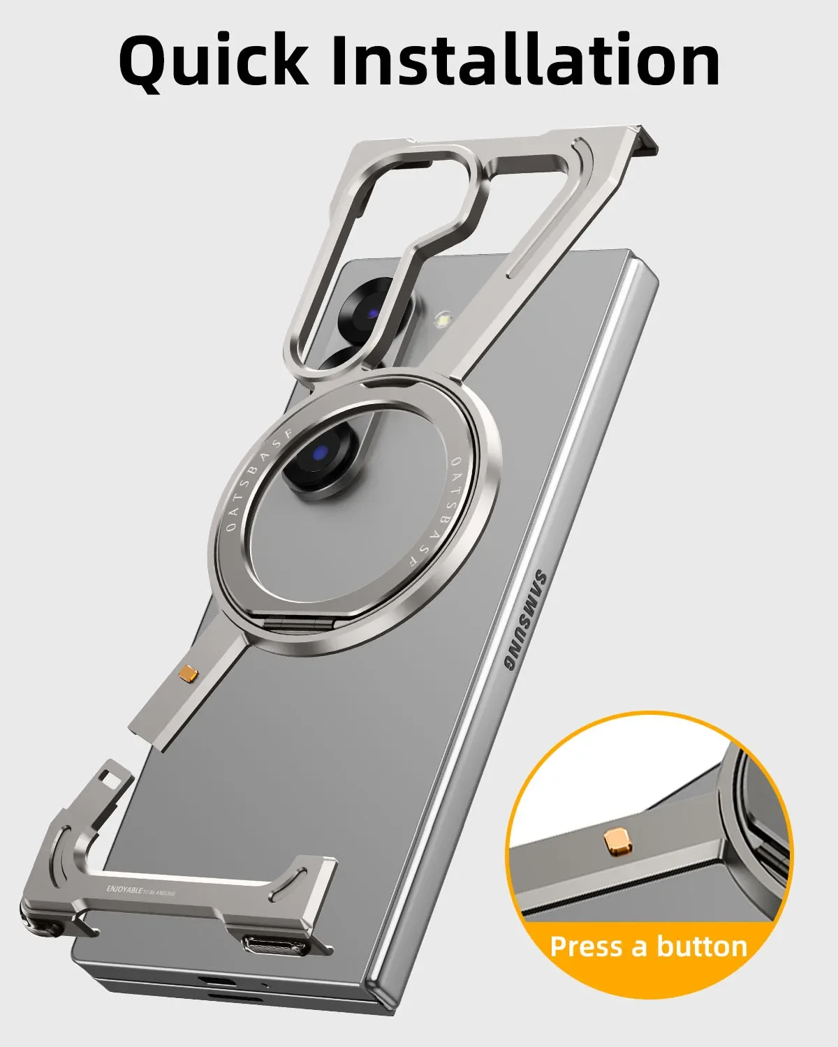 غطاء حماية معدني مع حامل 360 د - مراجعة Phone Stand Aluminum وسعره